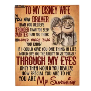 To My Disney Wife You Are My Sunshine Blanket Mat Gift Sibia Palace