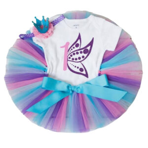 Sibia Palace Baby Girl 1st Birthday One Pink Purple Butterfly Tutu Outfit