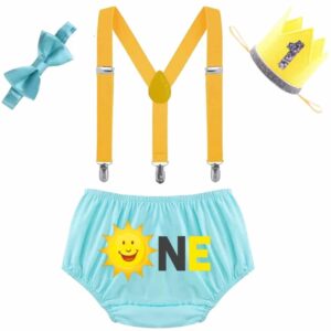 You Are My Sunshine Baby Boy One Yr Cake Smash Photoshoot Outfit Set