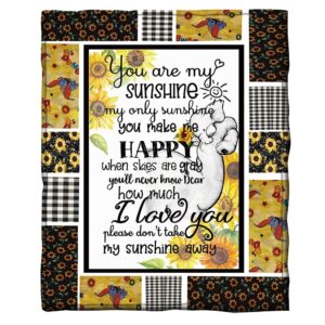 You Are My Sunshine I Love You Gift Letter Soft Blanket By Sibia Palace