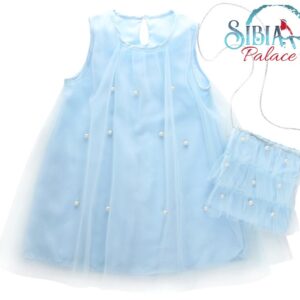 Sibia Palace Adorable Blue  Lace Flower Dress